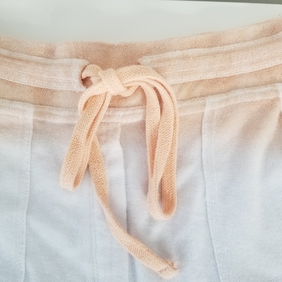 Saturday Sunday by Anthropologie Ombre Terry Cloth Drawstring Lounge Shorts XS - Picture 8 of 13